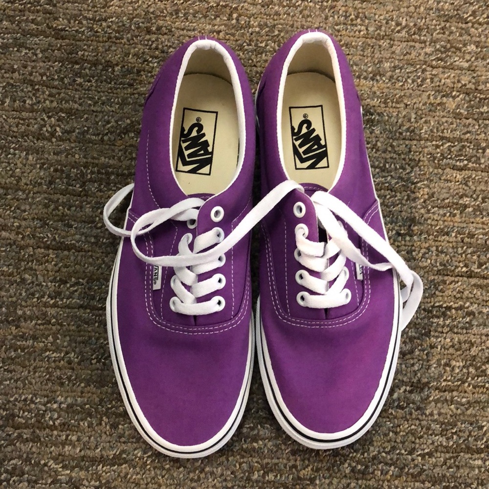 Purple Vans sneakers